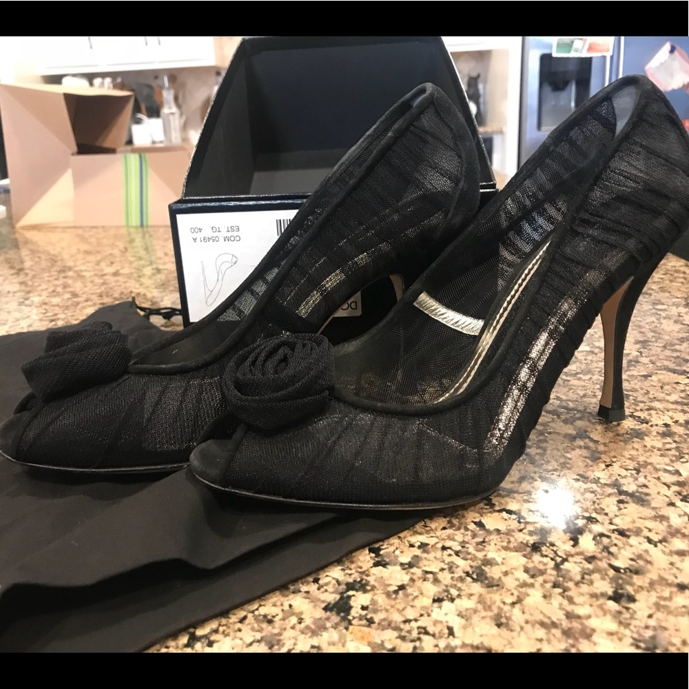 Black open toe stiletto - New!  Never used.
